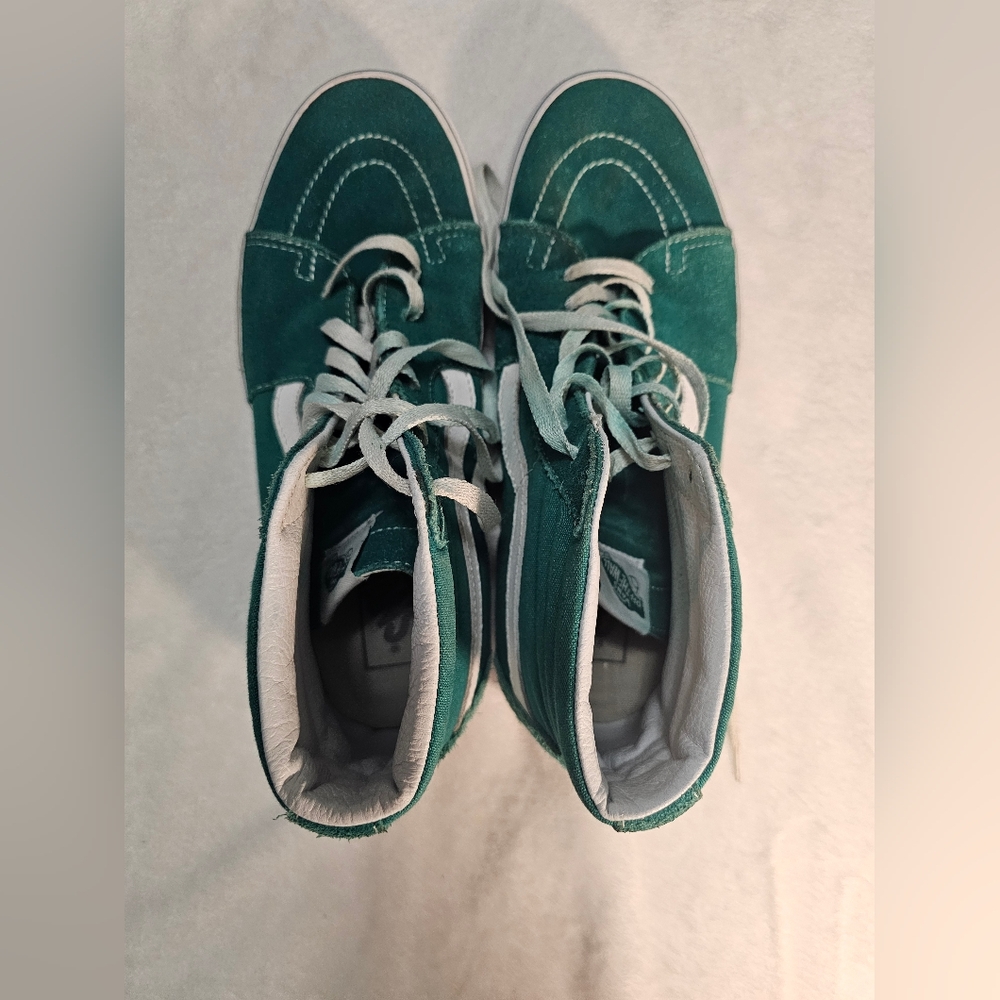 VANS skater shoes teal green Mens 9.5 US - Picture 8 of 9